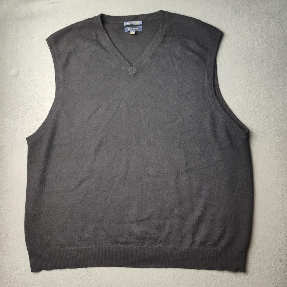 Club Room V-Neck Sweater Vest - Dark Gray